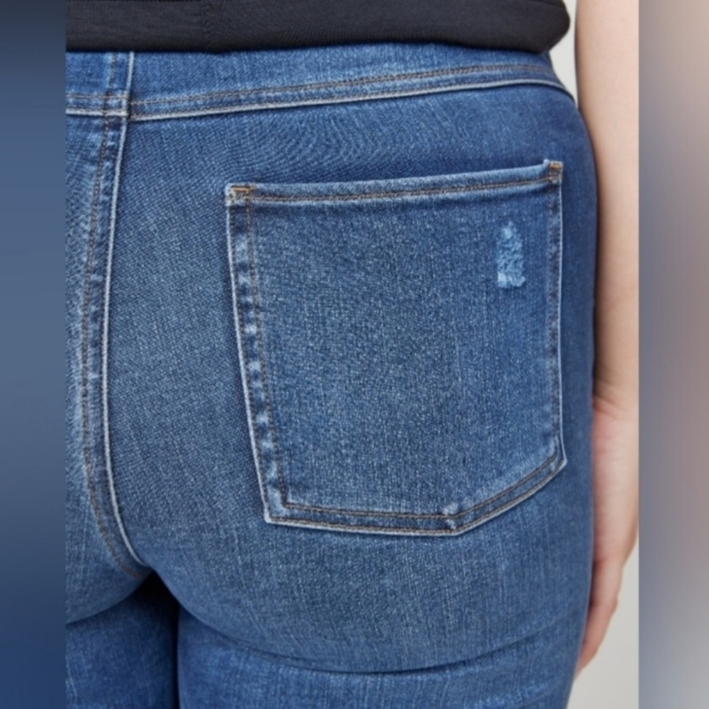 NWT SPANX Distressed Ankle Skinny Jeans $128 Small - Picture 7 of 15